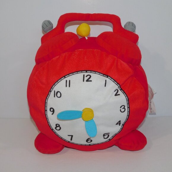 IKEA Hemmahos 12" Plush Red Alarm Clock Stuffed Throw Pillow cushion Toy Pop Art - Picture 2 of 6